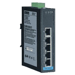Switch rail DIN industriel 5 ports Ethernet 10/100 Mbps - boîtier métallique IP30 - alimentation redondante - Référence: EKI-2525-BE_1
