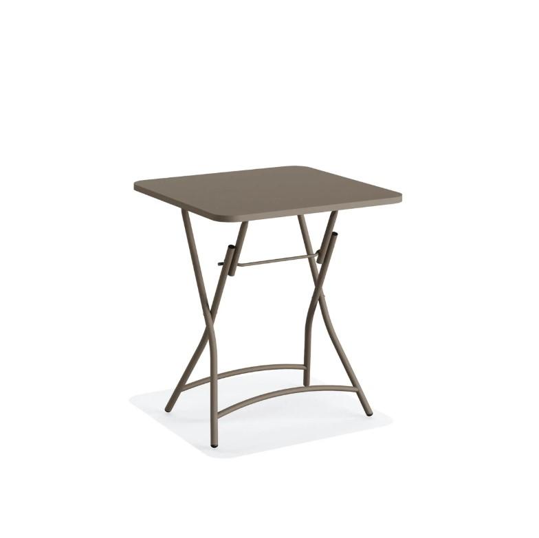 Table de bistrot pliable 60x60 cm en métal Breeze Cappuccino_1