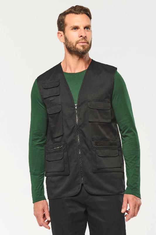 Gilet polycoton multipoches doublé unisexe - WK609 - Ultra fonctionnel et pratique_1