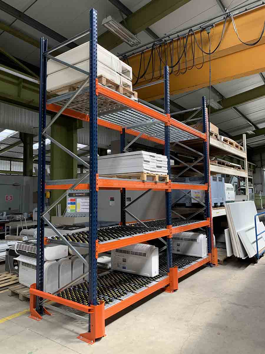 Rayonnage à palettes dynamique idéal pour l'entreposage des denrées périssables ou des marchandises_1