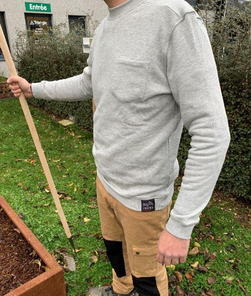 Sweat en coton bio - Gris, S - épaules renforcées - FOREST - Réf. 950667_1