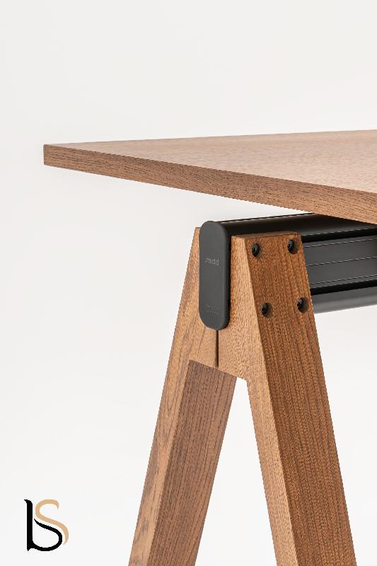 Table haute Viga - MDD - Non, 180, Placage chêne naturel_1