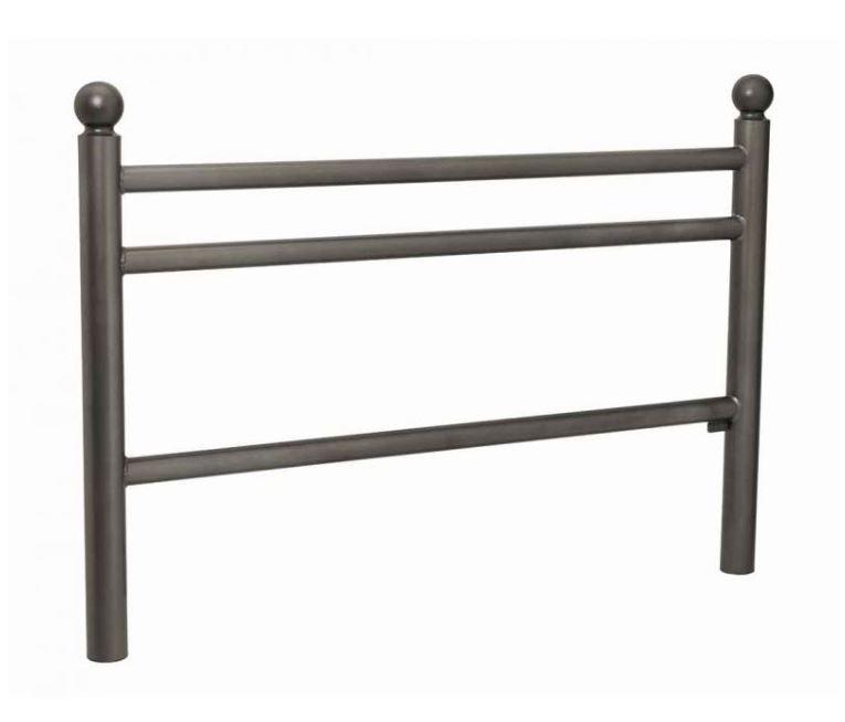 Barrière de Ville Trio Urban - 1572 mm de long, 1000 mm de haut - Poteaux et lisses en acier avec pommeaux au choix_1