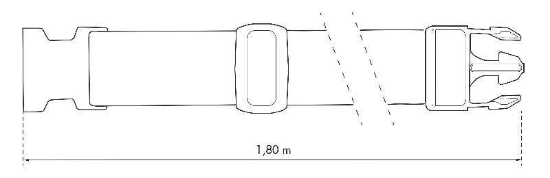 Lot de 2 sangles à bagage 1,80m - boucle clip en polyamide - fermeture rapide - Thirard_1