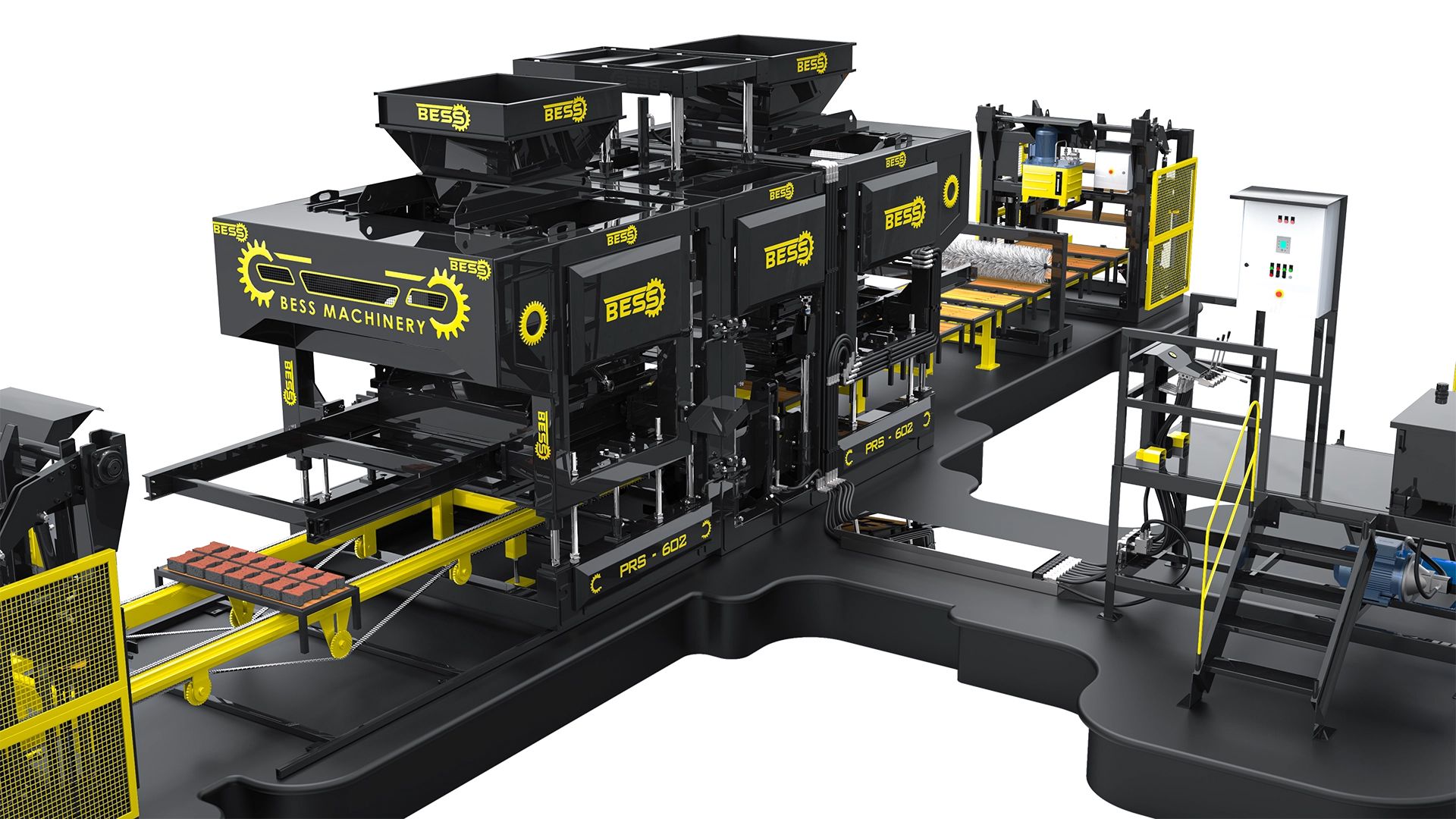 Machine à briquettes automatique PRS-602 - Production de 400 m² de pavés en 8 heures - Groupe Beyazlı_1