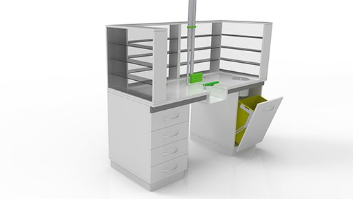 Meuble de laboratoire ergonomique - Orgue à Parfums pour échantillons de matières premières et formulation_1