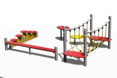 Parcours de santé : grimpe et équilibre - mes0306i - Crea Équipements - pour enfants de 2 à 8 ans, capacité 10 personnes_1