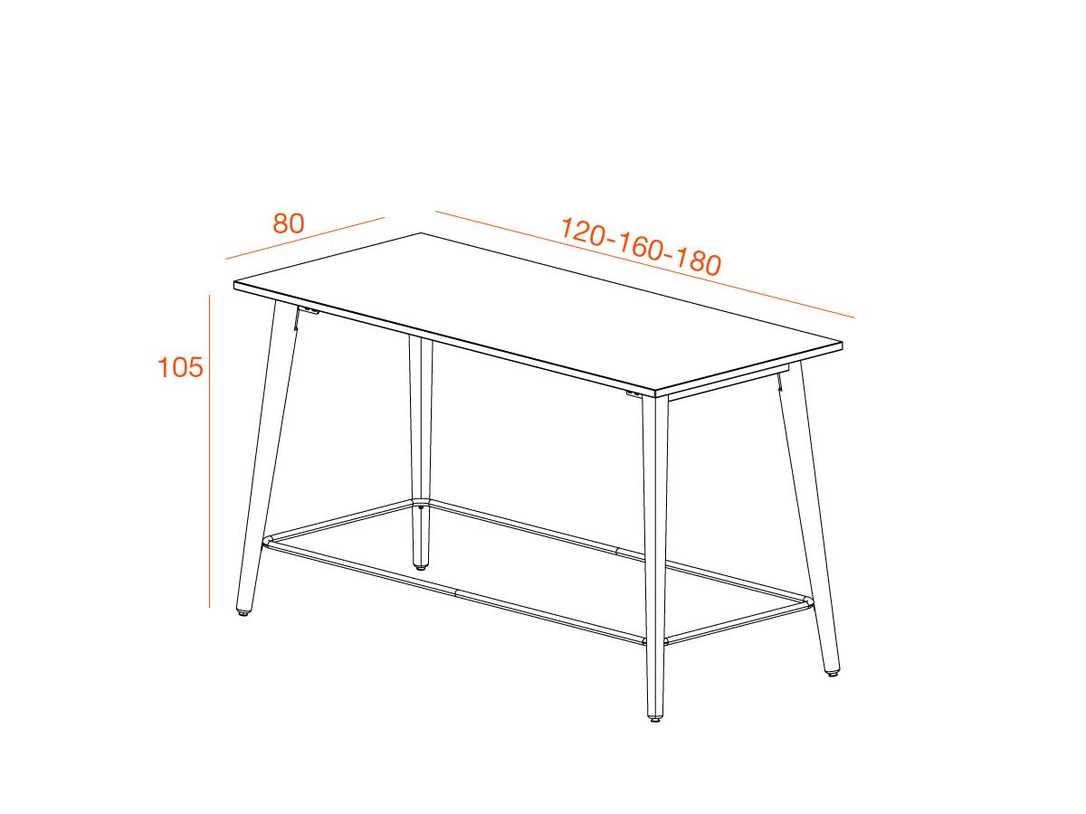 Table haute escape avec repose pieds_1