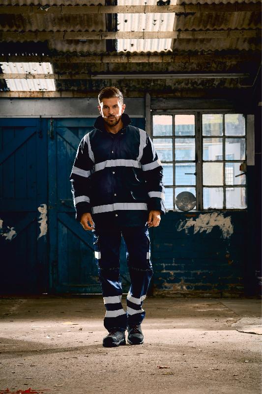 Veste de sécurité Yoko - Réf : YHVP301 - Imperméable, coupe-vent, avec capuche intégrée et poches multiples_1
