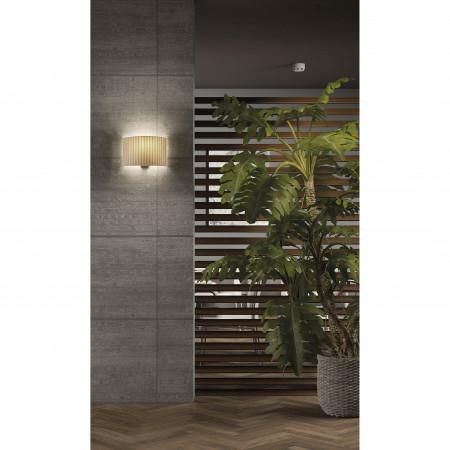 Applique murale E27 avec abat-jour lamellé noir - Acier et ruban enveloppé - IP20 - LED 15W max_1