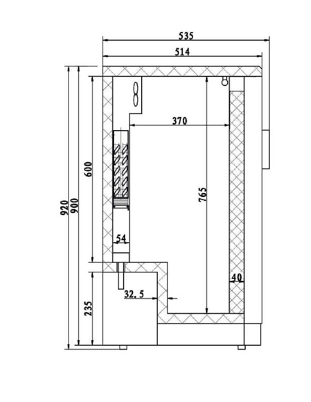 Arrière-bar 2 portes vitrées coulissantes - 223 litres - Thermostat électronique - Éclairage LED - Fermeture à clef - Normes C.E._1