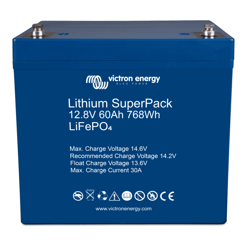 Batterie lithium 60Ah 12V SuperPack Victron avec BMS intégré - 5000 cycles - Rendement 92%_1