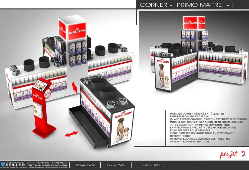 Corner - meuble présentoir en bois, métal ou plastique - Seiller - pôle de vente pour magasins_1