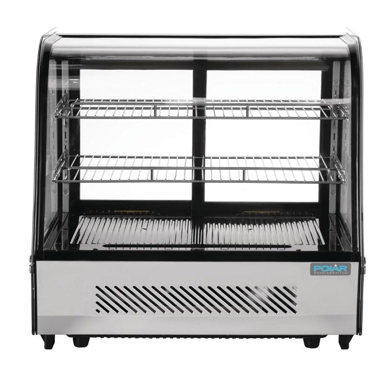 Vitrine de comptoir réfrigérée économe en énergie Série G noire 120L - Polar - GP292_1