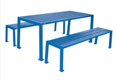 Ensemble de pique-nique SILAOS - acier et bois - assise et plateau en chêne certifié PEFC - dimensions détaillées_1