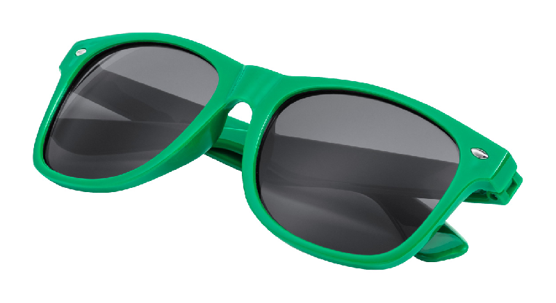 Lunettes de soleil en RPET - protection UV 400 - couleur verte - 25g_1