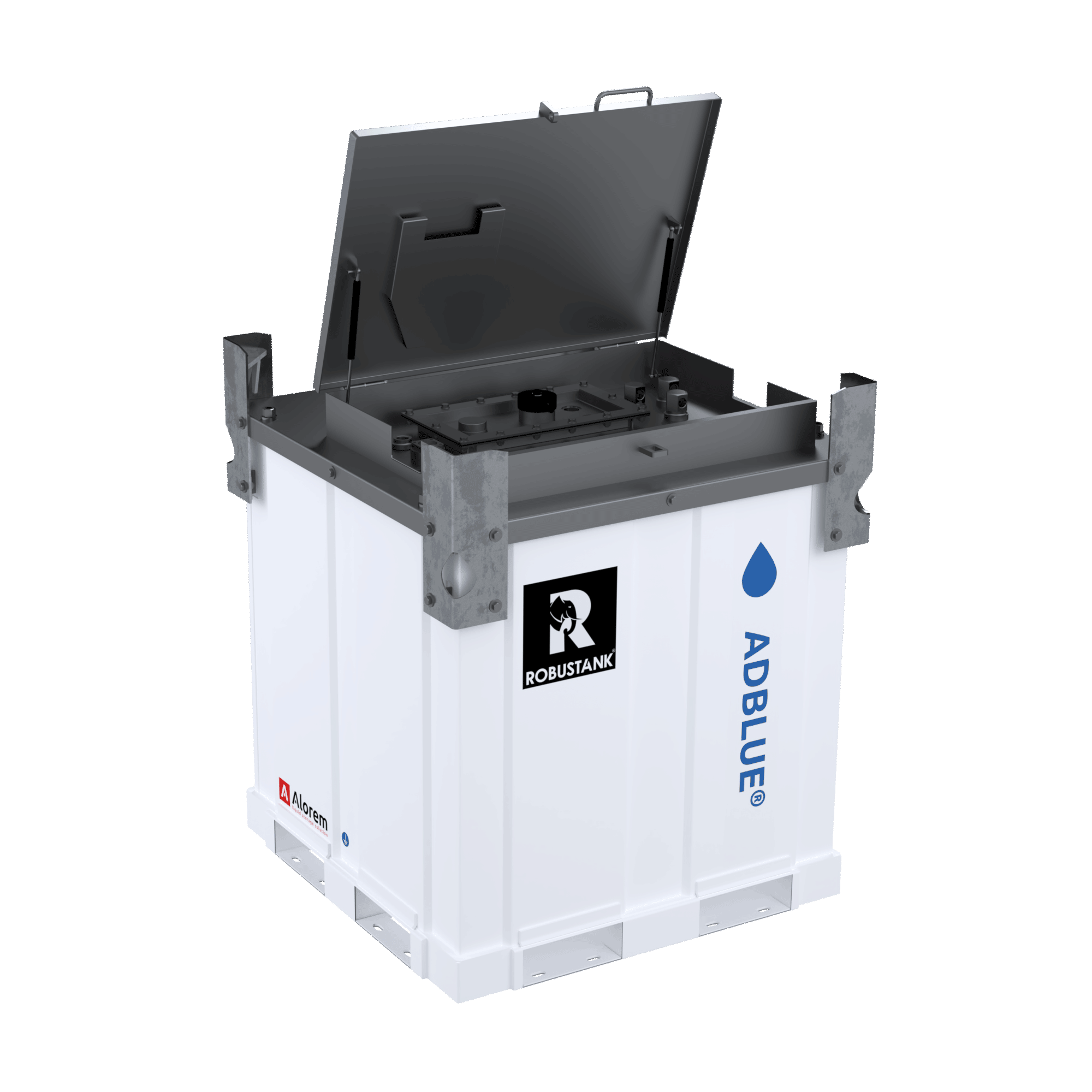 Cuve de stockage et de transport AdBlue et huile - Double paroi acier inox - 444, 692, 924 L - Robustank Evolutive - RTE-Inox - Alorem_1