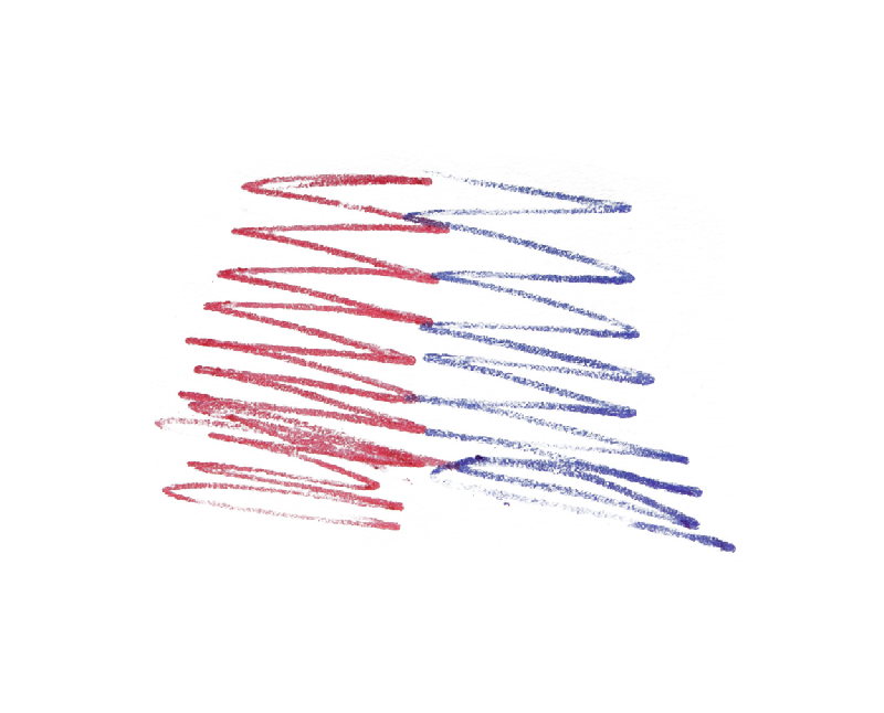 Stylo bille recyclé - en carton recyclé avec embouts bleus et rouges_1