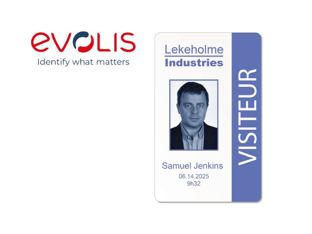 Carte réinscriptible - PVC avec zone réinscriptible 1 face bleue - Compatible imprimante badges_0