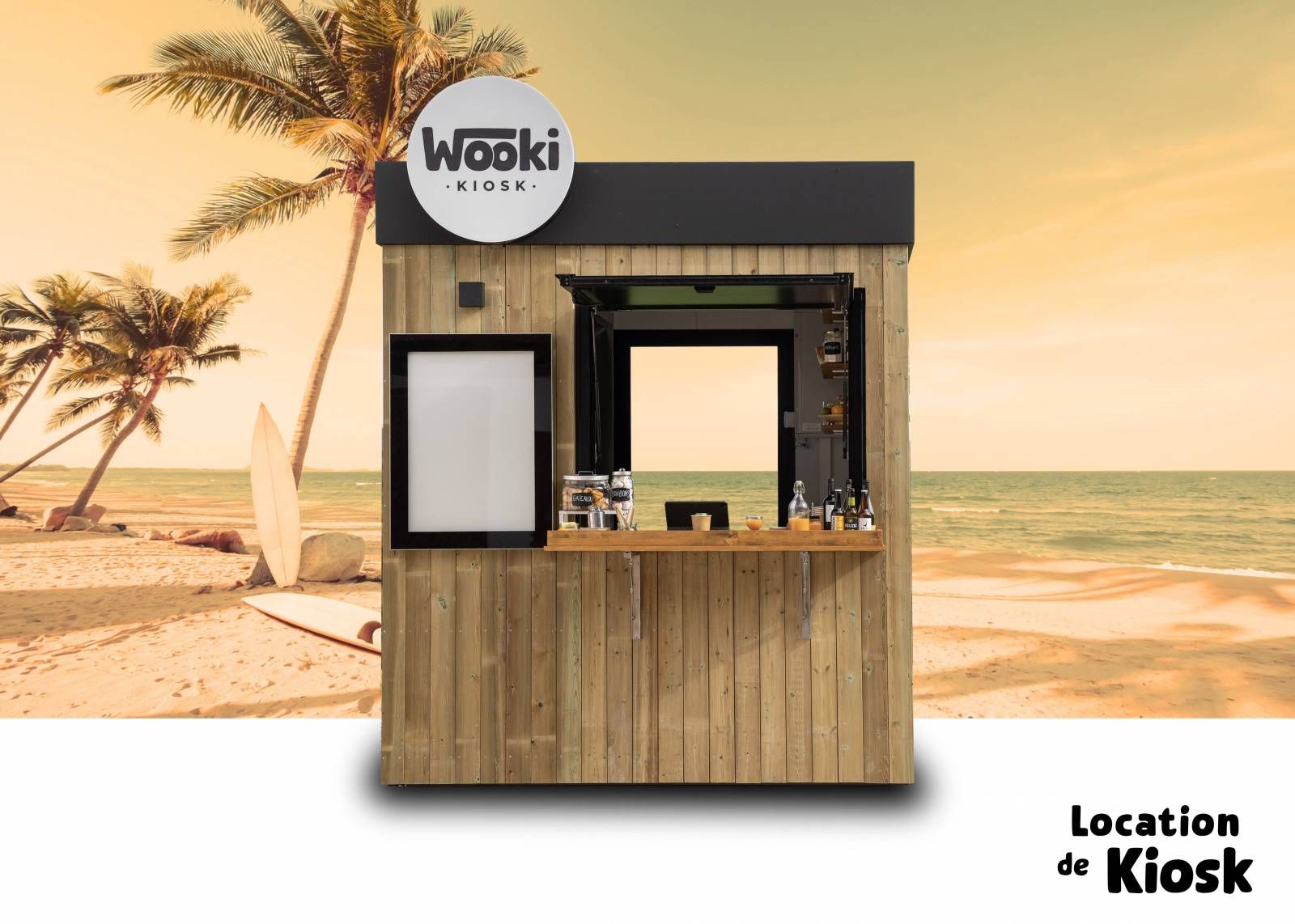 Kiosque de restauration moderne et attractif à louer