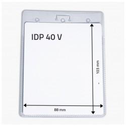 Porte-badge 88x103mm - Référence : IDP40V - Pochette souple en vinyle cristal_1