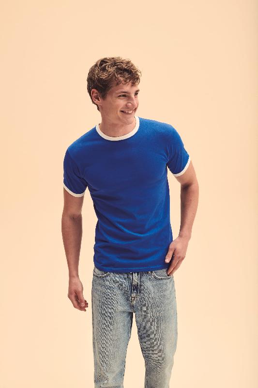 T-shirt Ringer Valueweight - Fruit of the Loom - 100% coton - Réf: SC61168_1