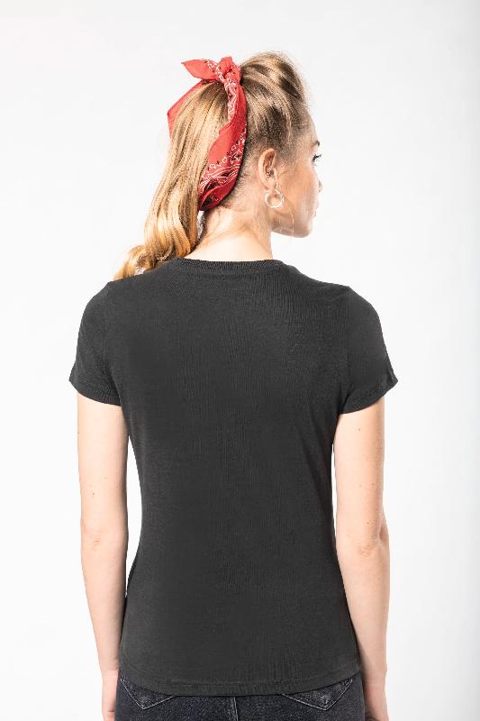 T-shirt vintage manches courtes femme - Réf: KV2107 - 100% coton - Effet vieilli unique - Kariban_1