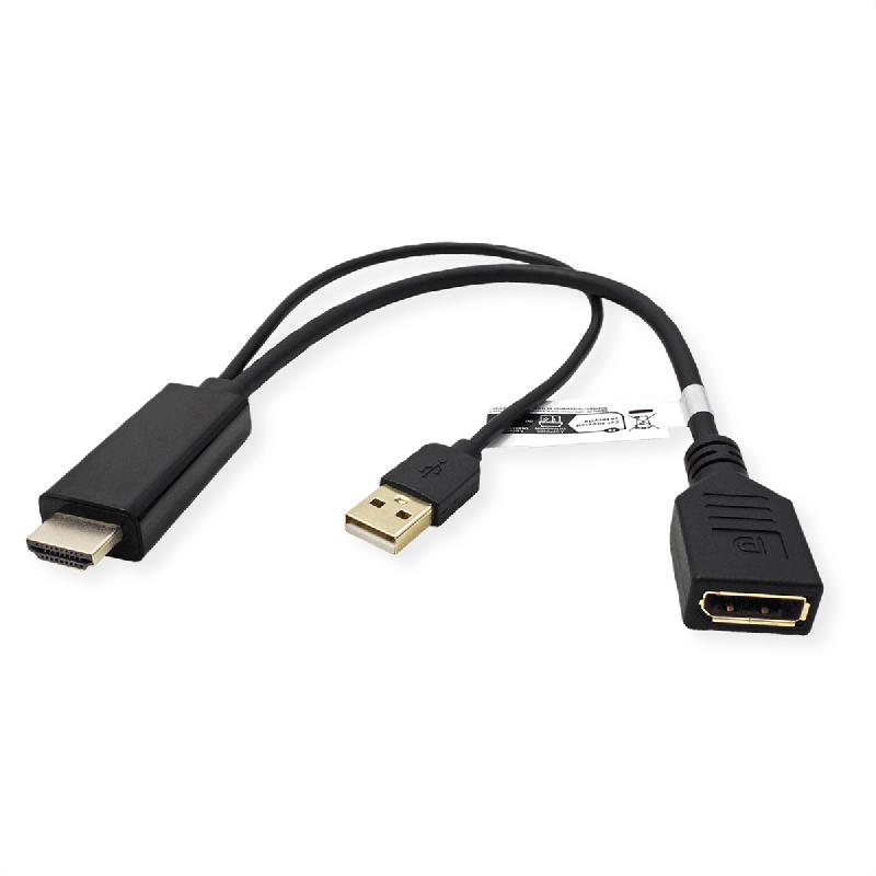 Value adaptateur 4k hdmi - displayport, v1.2, hdmi m - dp f_1