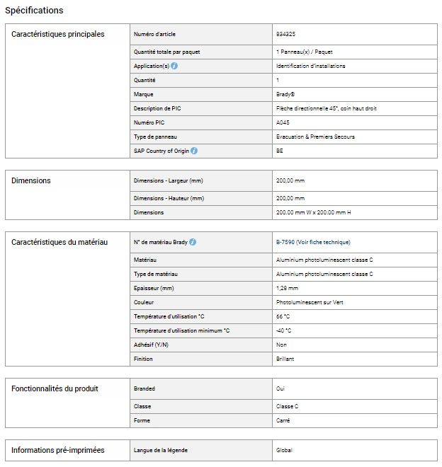 834325 - signalisations sécurité travail - brady - dimensions: 200.00 mm w x 200.00 mm h_1