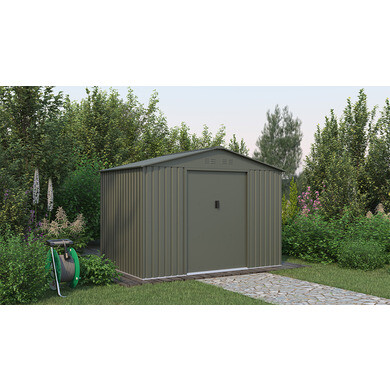 Abri de jardin en métal anticorrosion 5.29 m² de couleur verte - OOGarden Réf. : KJN-02747_1