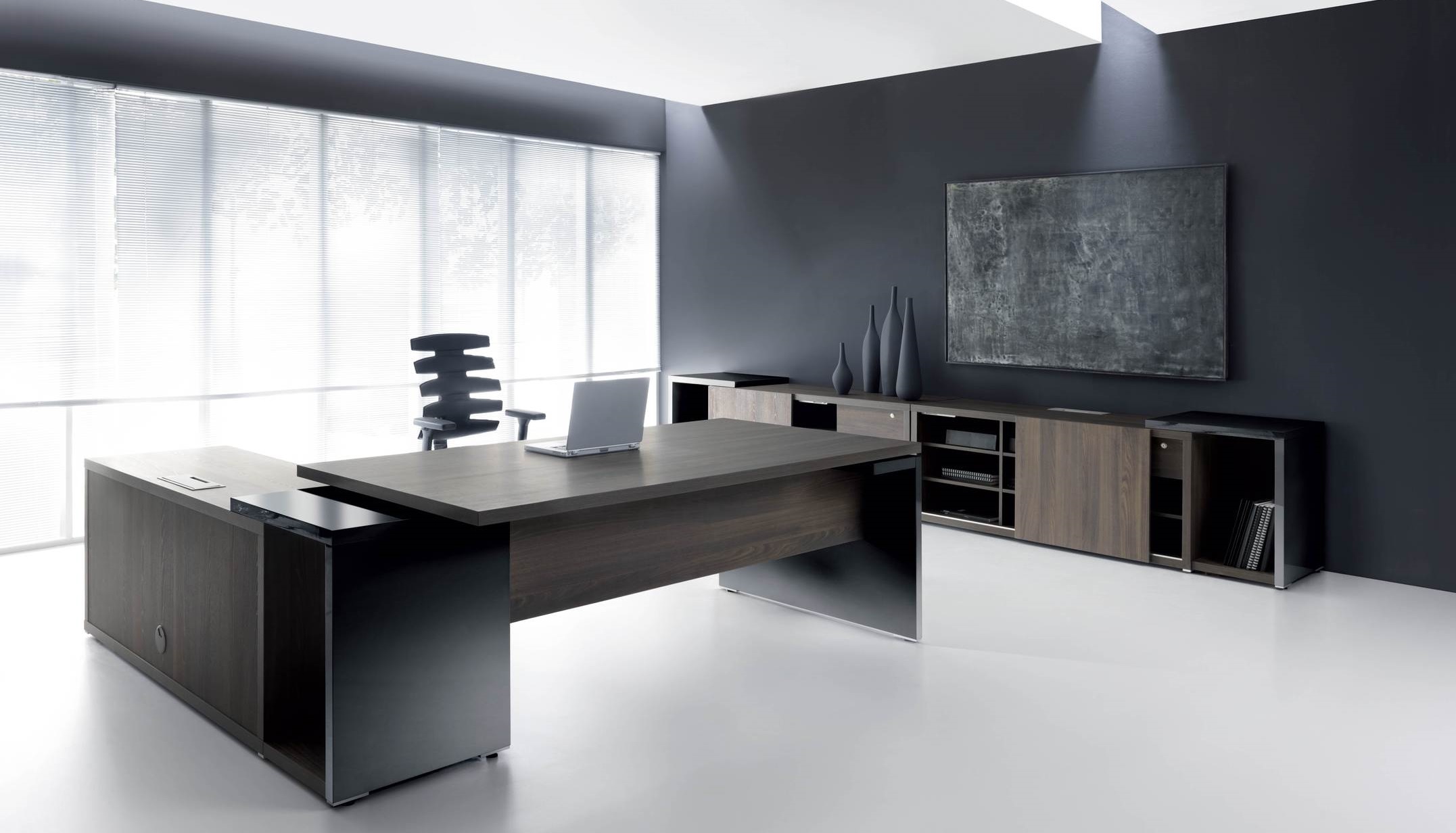 Bureau de direction ergonomique en mélamine structurée -Réglable de 67 à 130 cm - MYTO_1