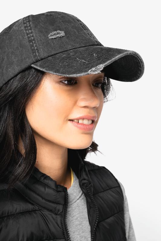Casquette écoresponsable effet déchiré unisexe - 100% coton biologique - Réf: NS026 - Native Spirit_1