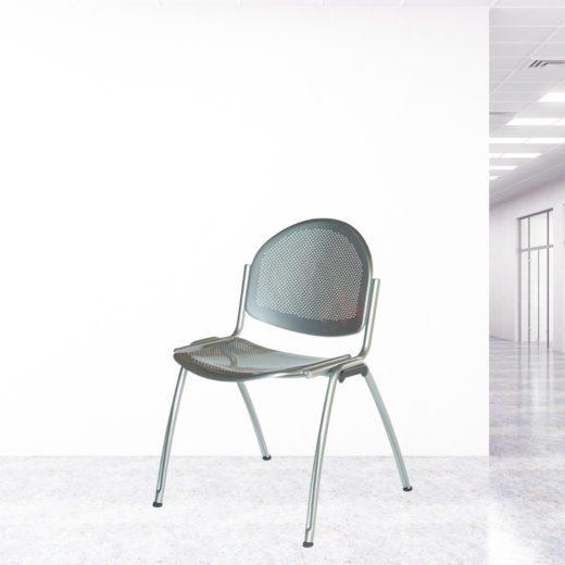 Chaise visiteur Estelle neuf - métal, empilable, usage jusqu'à 8 heures par jour - Bureau Futé_1