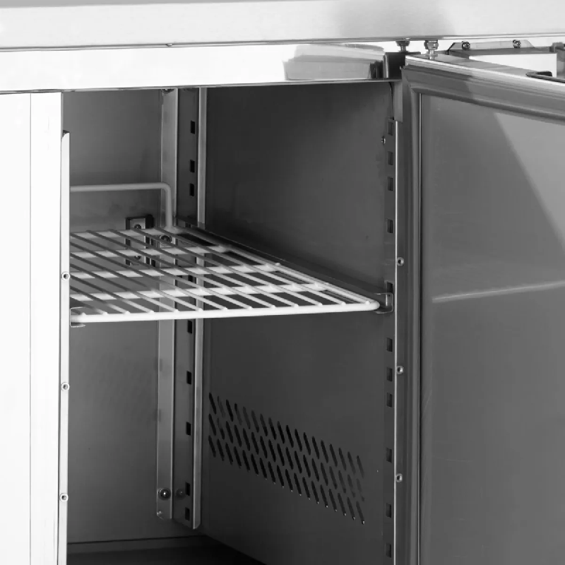 Comptoir pour saladette GS91 2 portes GN1/1 Inox TEFCOLD_1