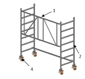 Échafaudage roulant nova - fortal sa - charge d’exploitation 200 kg/m²_1