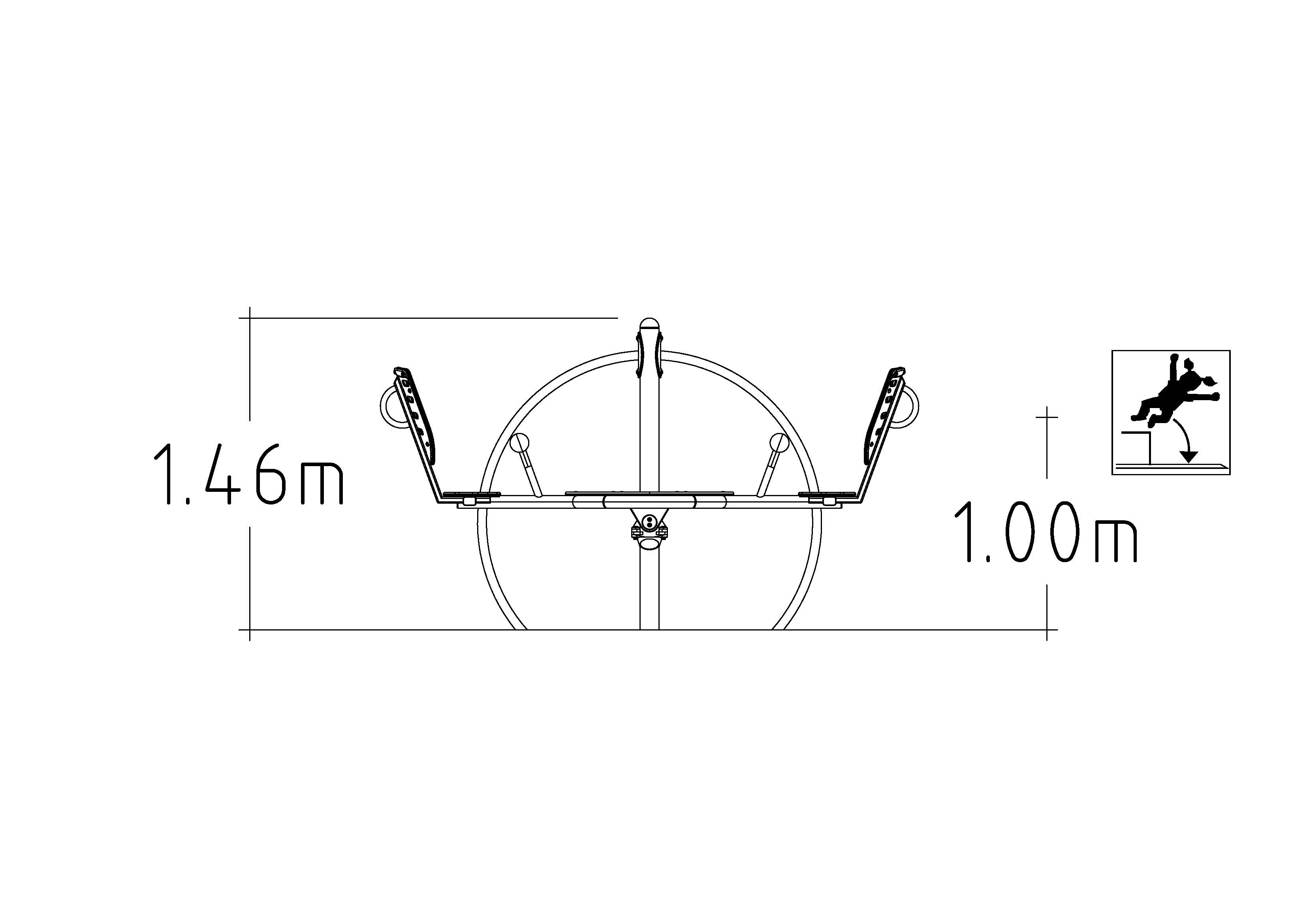 Jeu sur ressort Dennis Inclusive Seesaw pour aires de jeux - réf 8097801 - Hags - Jaune - Scellement béton_1