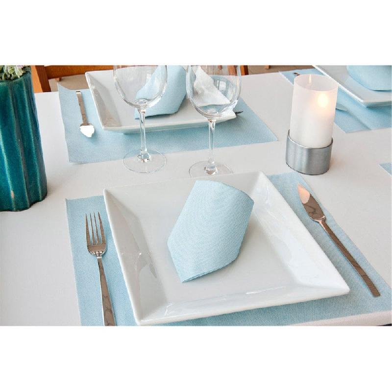 Set de table intissé tramé turquoise 30x40cm - par 800_1