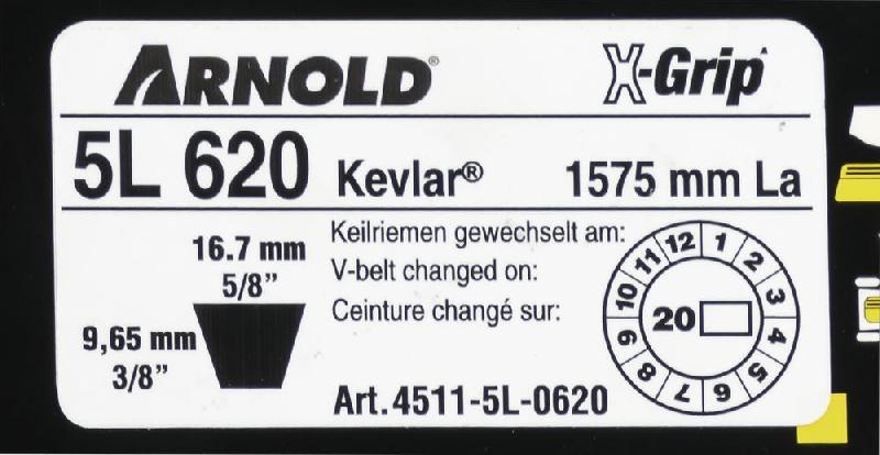 Courroie trapézoïdale X-Grip V - Type 5L620_1