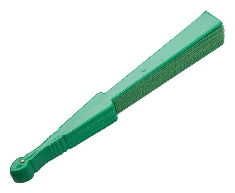 Éventail - textile et plastique - couleur vert - poids 47g_1