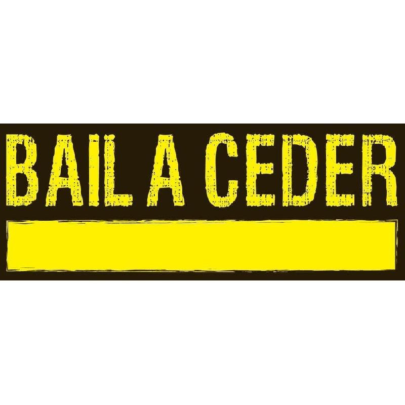 Affiche bail à céder 82x30 cm - Noir et Jaune - Papier_1