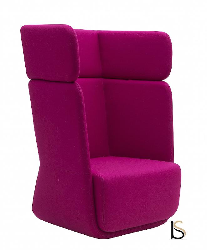 Fauteuil Softline Basket- 1 place - Feld rose 629, Haut_1