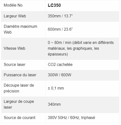 Lc350 - découpeuse d’étiquettes - Golden Laser - vitesse web 0~80m/min - débit variable selon matériaux, graphiques et épaisseurs_1
