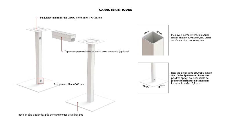 Table haute greko - QUADRIFOGLIO - blanc, noyer canaletto_1