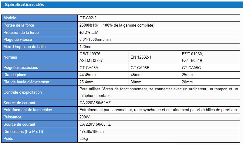 Testeur de résistance à l'éclatement de balle - Gester - GT-C02-2 - Poids : 85 kg_1