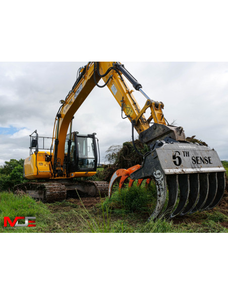 Grappin - râteau scorpion MDE pour la manutention d'arbres, de roches et nettoyage de terrain_1