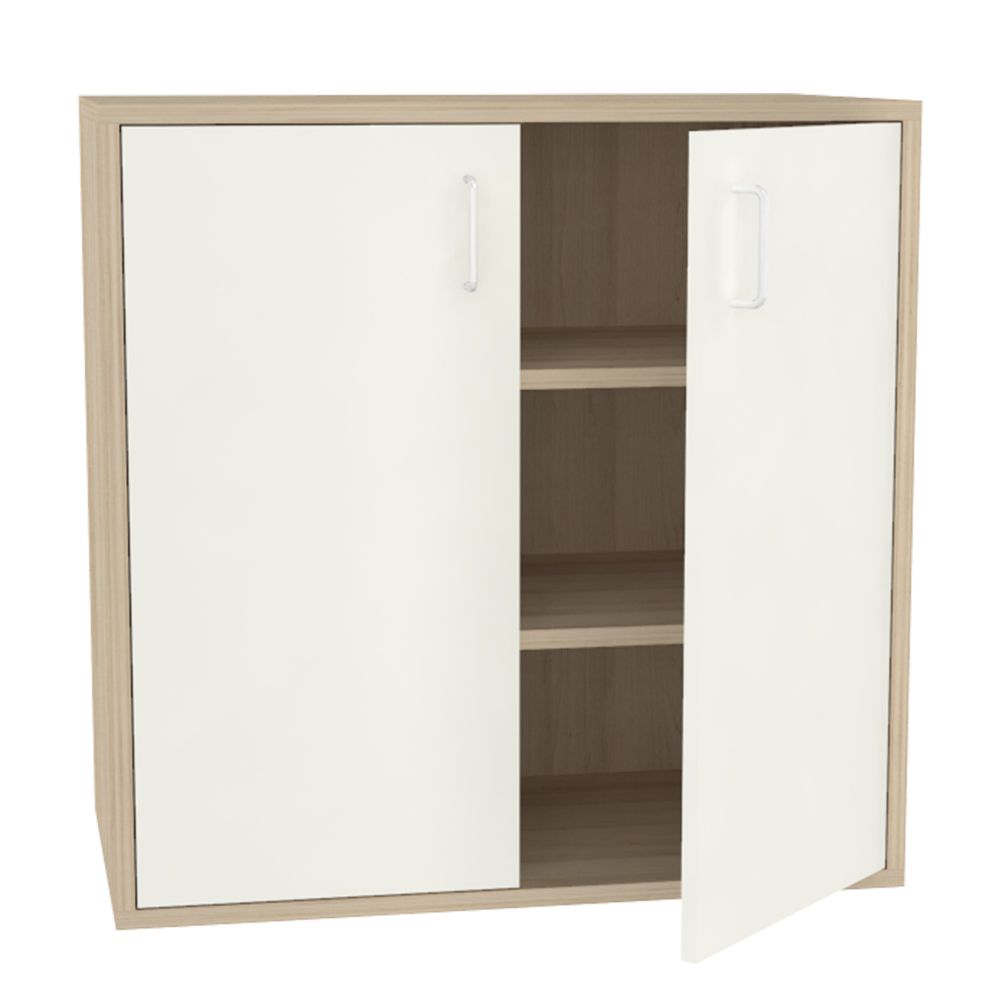 Meuble à portes classiques H80cm - 1 étagère mobile - L782mm x H778mm x P452mm - Réf. R. H80801_0