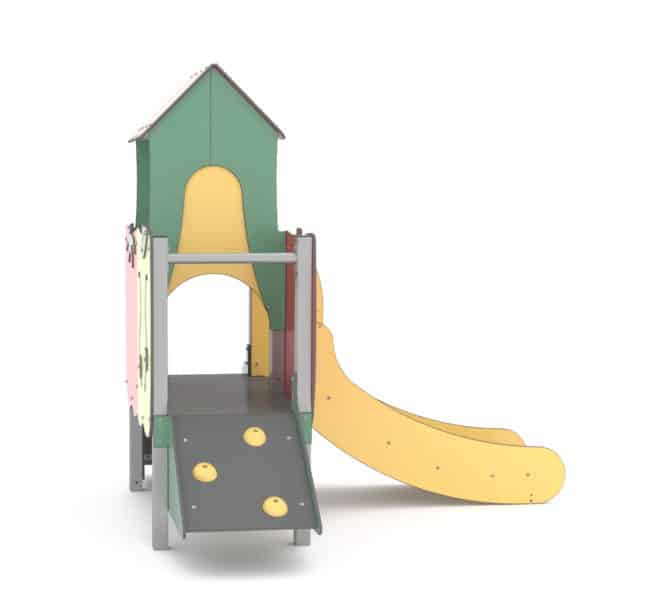 Aire de jeux pour les tout-petits - PETIT PRIMEUR - LD1VT110010 - Ludoparc - Structure inox et habillage synthétique HPL_1