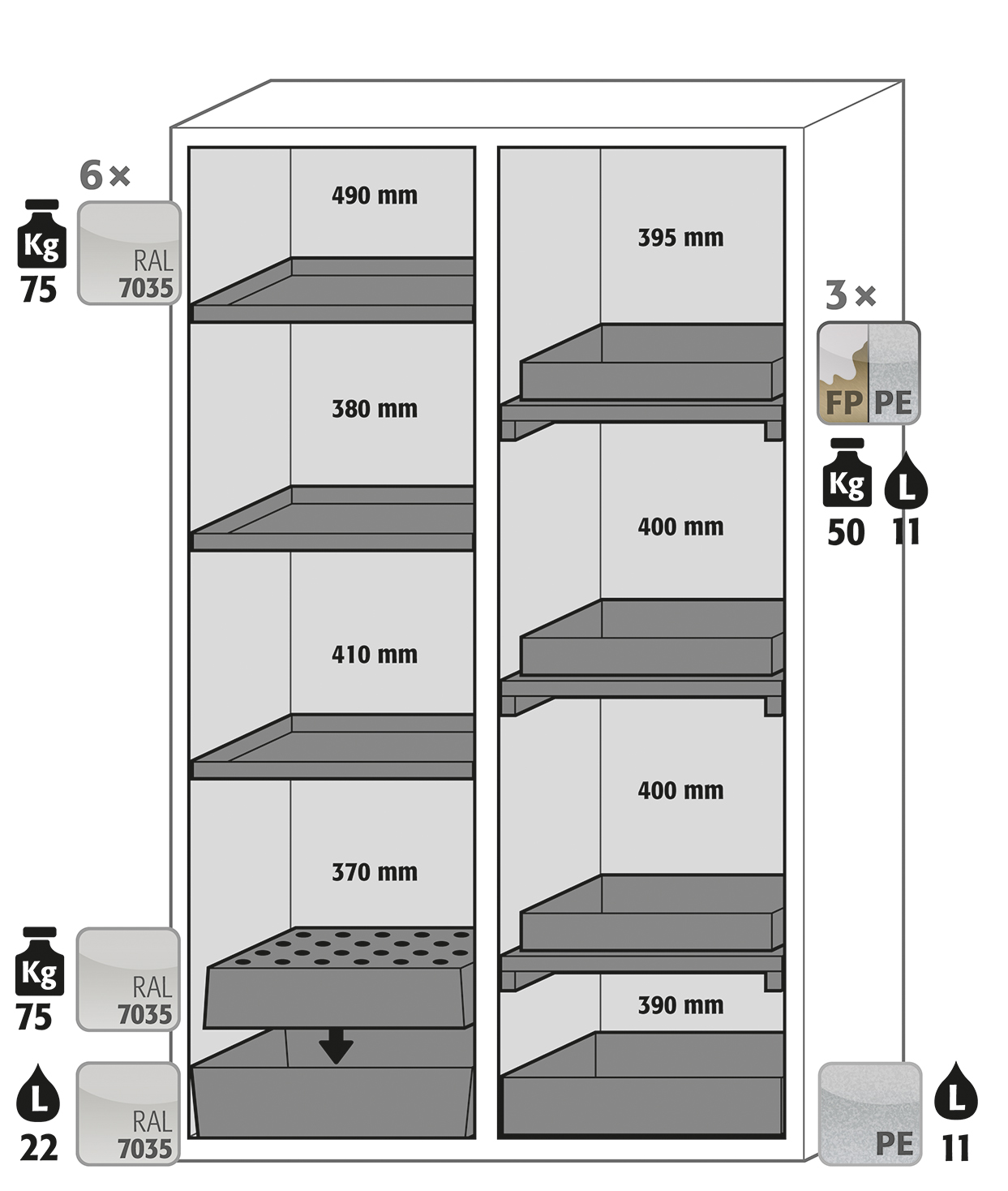 Armoire de sécurité S-CLASSIC-90 modèle S90.196.120.MV.WDAS - Réf 30348-002-33848_1