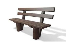 Banc forestier TAUNUS - Dossier incurvé pour un confort optimal - Longueur 200 cm - ADS EQUIPEMENTS EURL_1