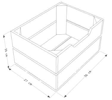 Billy-2 - Caisses en bois personnalisables pour étagères IKEA - L36 x H20 x P27 cm - Bois brut et 6 coloris de lasure_1